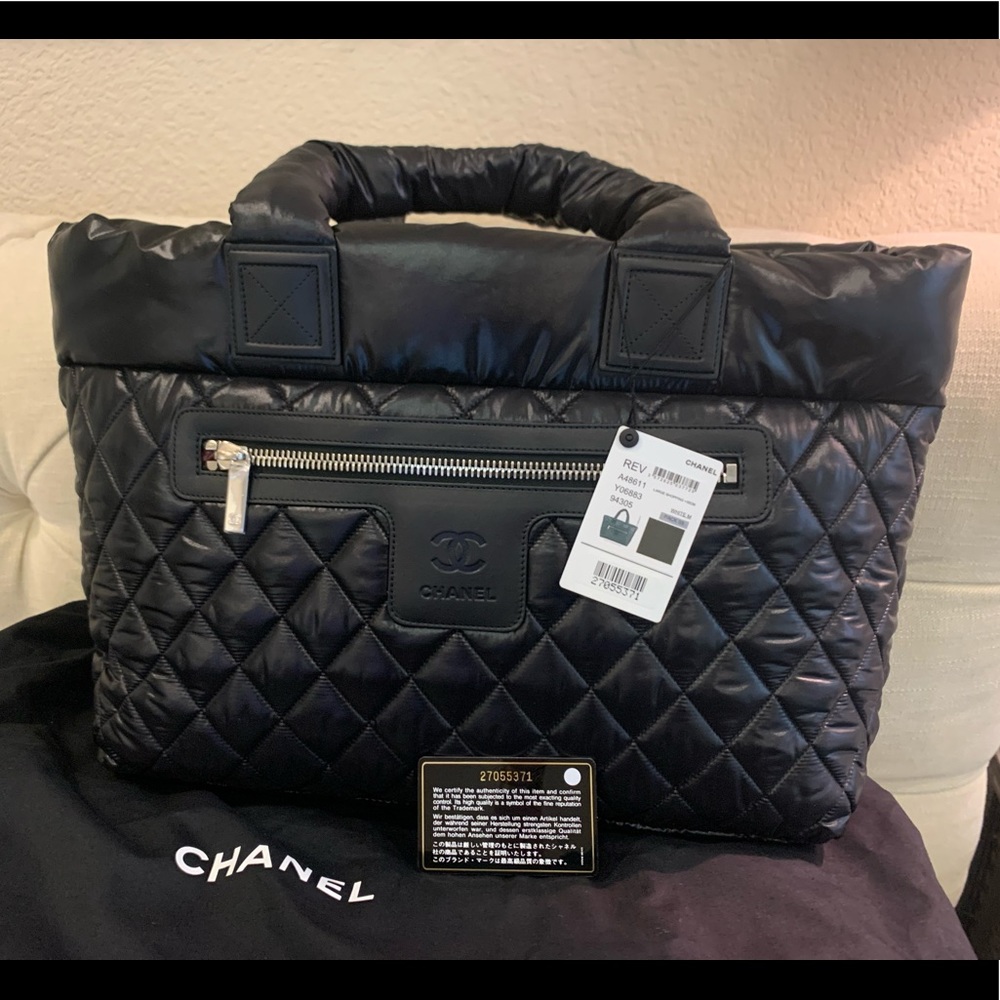 Chanel nylon quilted cocoon reversible tote NEW